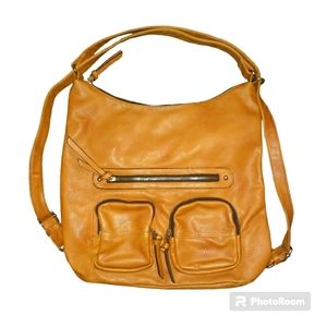 Large Stunning Burnt Orange Colored Leather Handbag